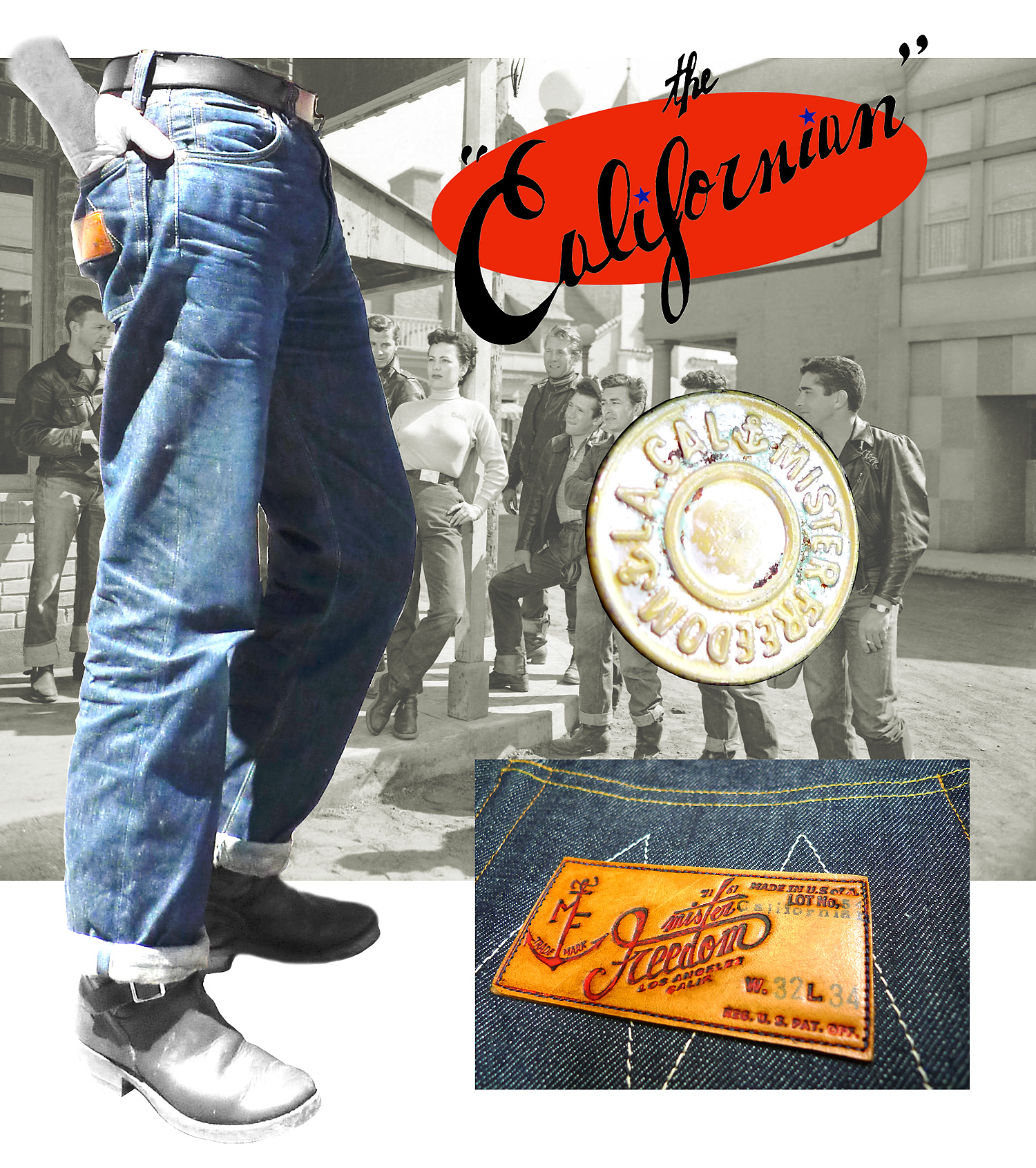 Mister Freedom® “CALIFORNIAN” Blue Jeans, Lot. 54: The evolution «  CHRISTOPHELOIRON®