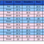 Gunslinger Jumper sizing chart