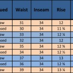 Mister Freedom Deck Pants N-1Z sizing chart