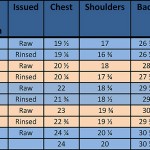 Workman 2x1 Sizing Chart