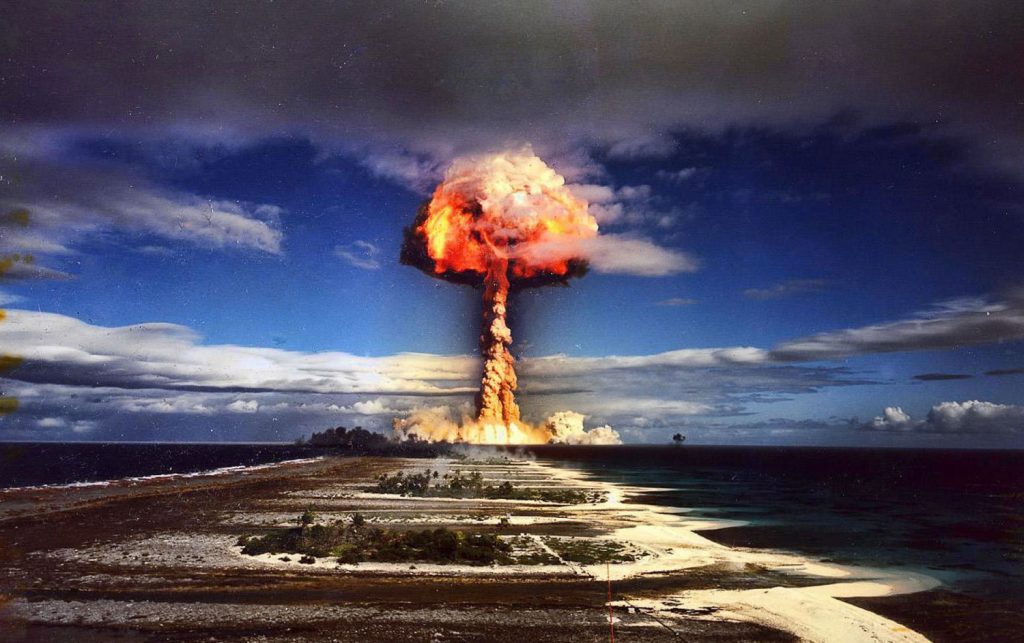 Mururoa nuclear test, 1971. Courtesy Getty Images, Gallerie Bilderwelt.