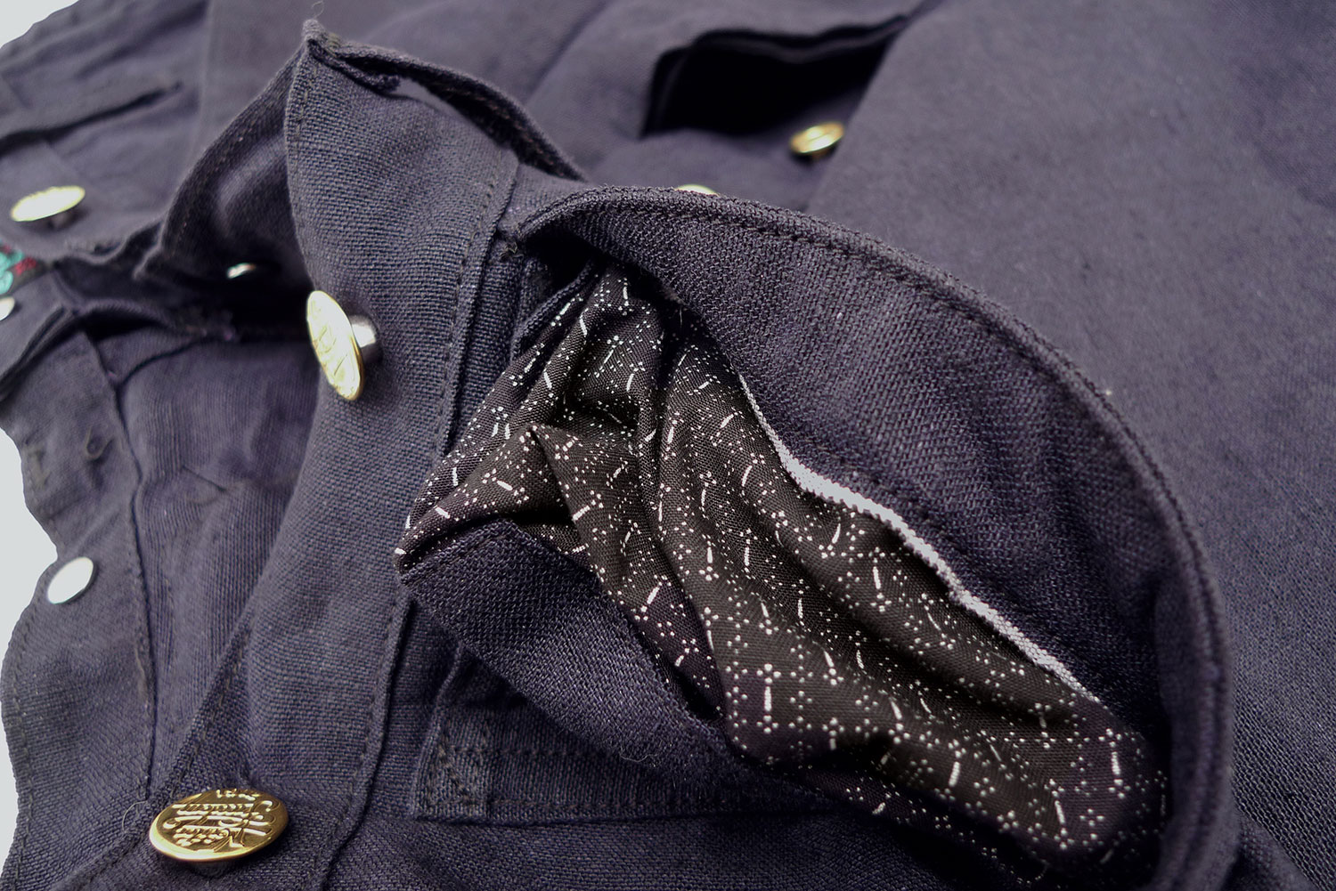 Mister Freedom® “McKARSTEN” Trousers, indigo métis & HBT denim