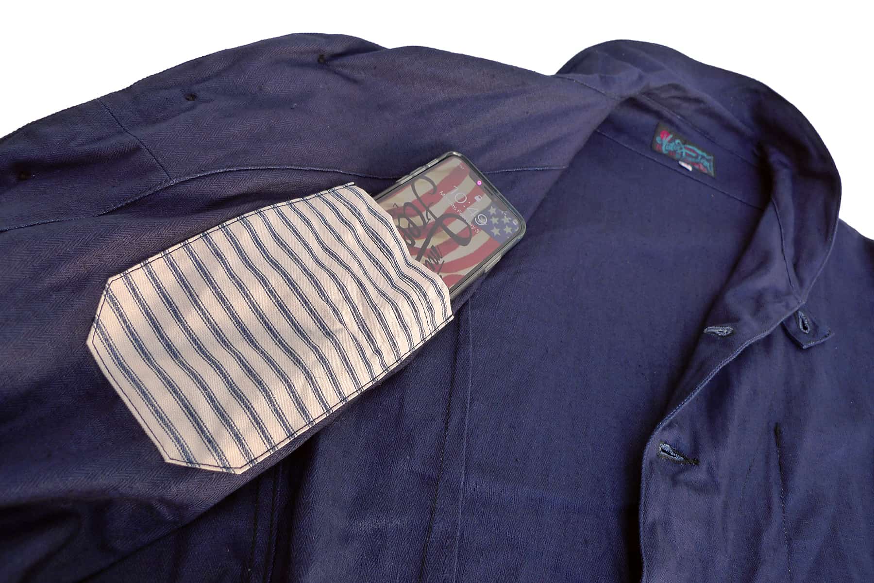Mister Freedom DOCKYARD Jacket Indigo Linen cotton HBT 10 Oz Snow Mister Freedom DOCKYARD Jacket Indigo Linen cotton HBT 10 Oz Snow