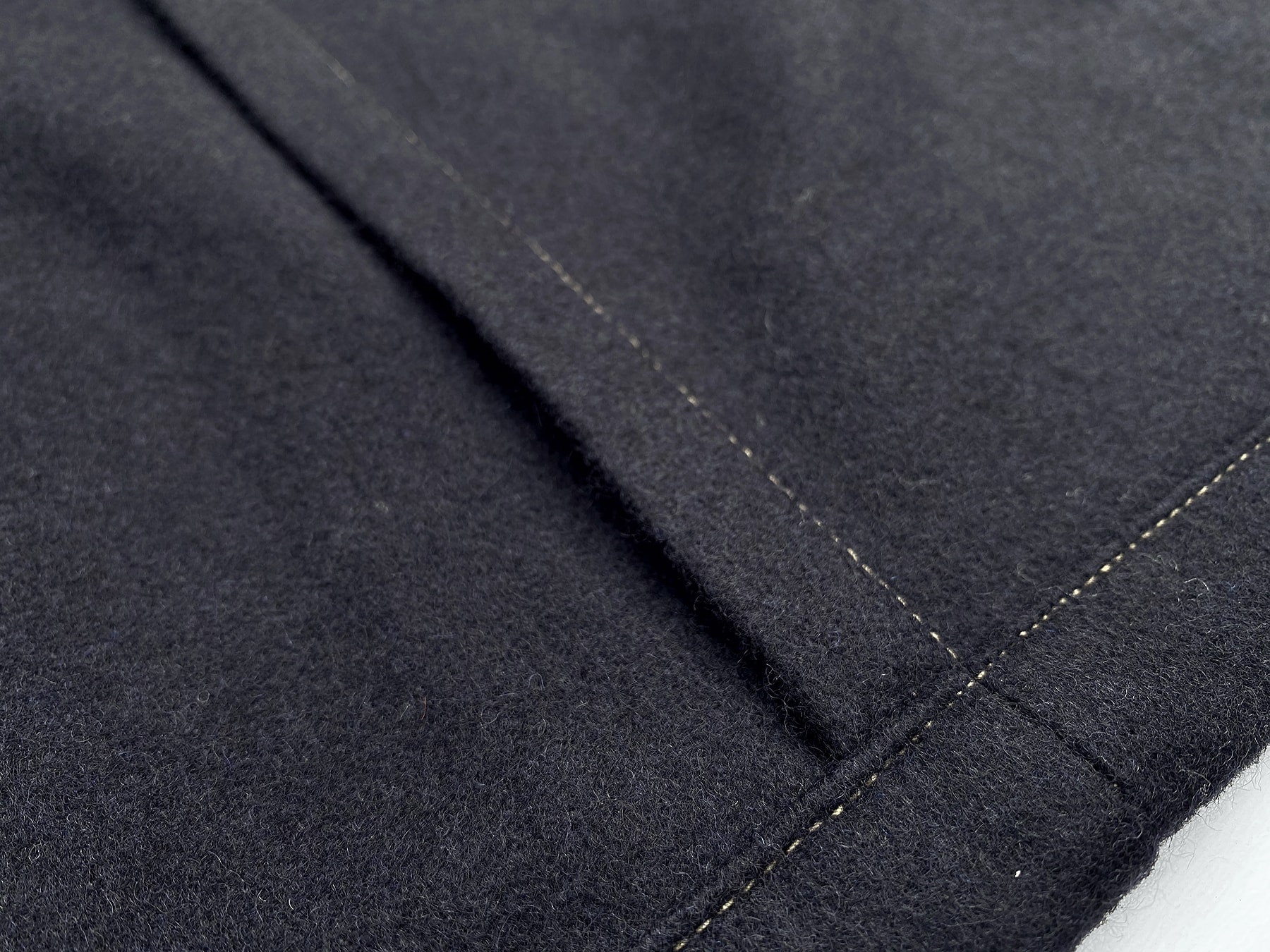 Mister Freedom® MF51 Field Shirt, navy blue & indigo blue melton wool ...